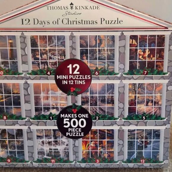 Thomas kinkade 12 days of Christmas puzzle - Picture 4 of 4